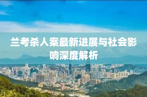 兰考杀人案最新进展与社会影响深度解析