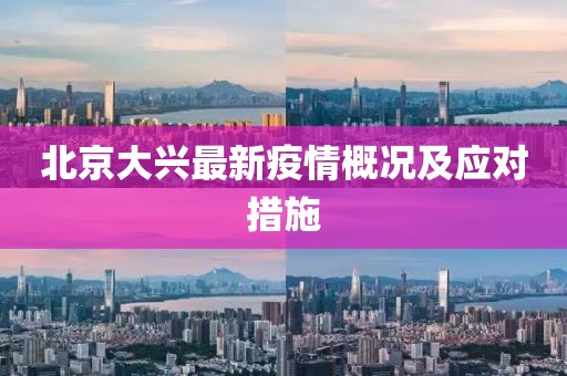 北京大兴最新疫情概况及应对措施